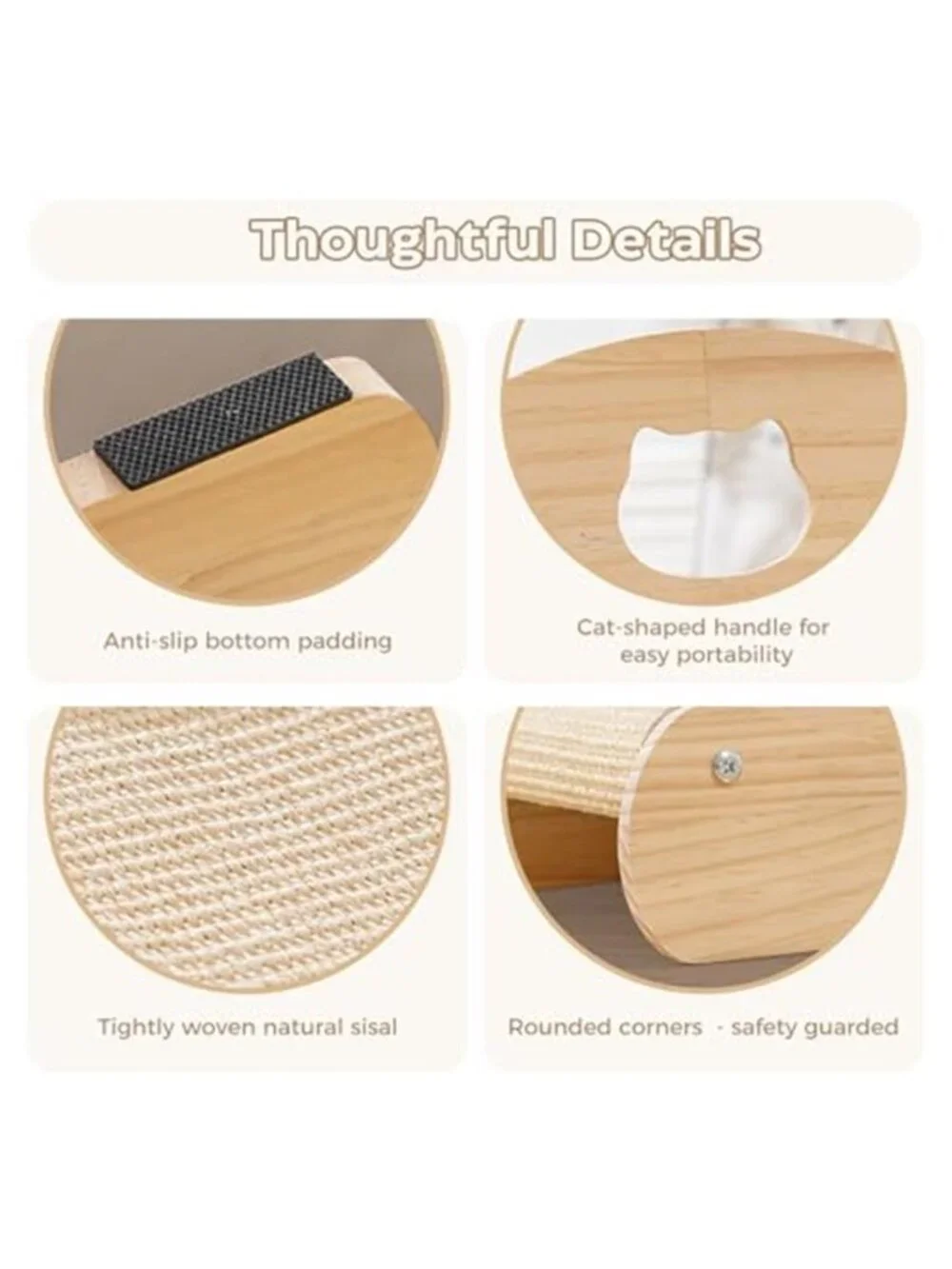 Cat Scratcher Bed Sisal Cat Lounger Scratch Board Cat Furniture Indoor Cats